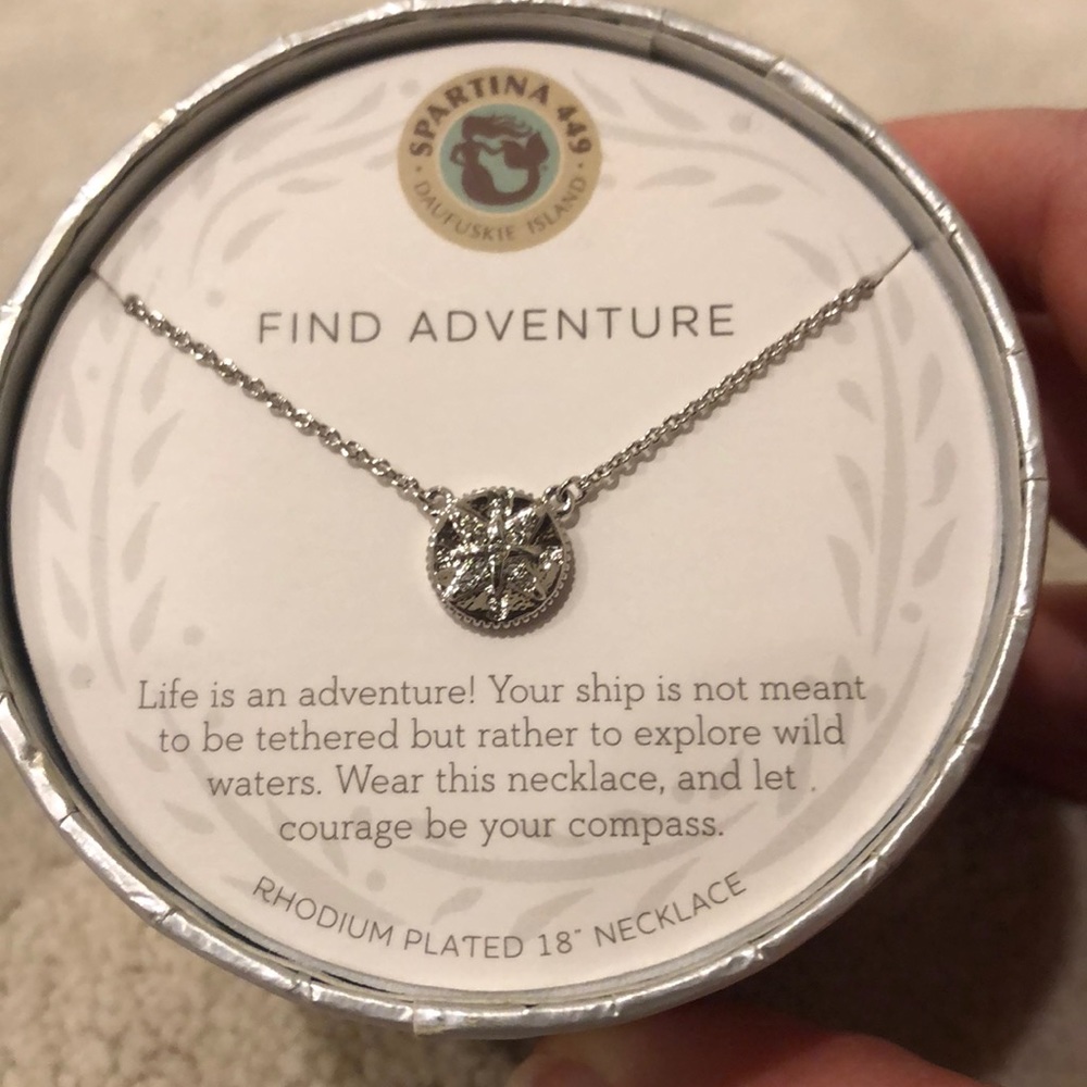 Silver Compass Necklace